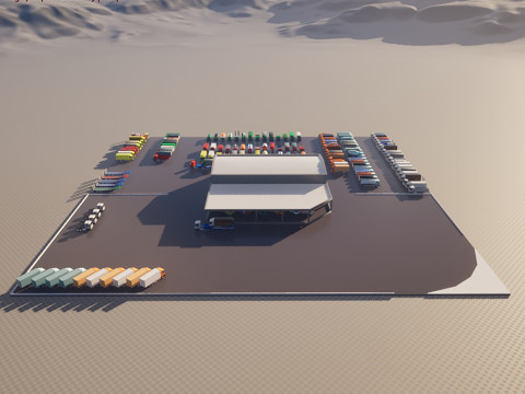 Truck showroom 3D Model
