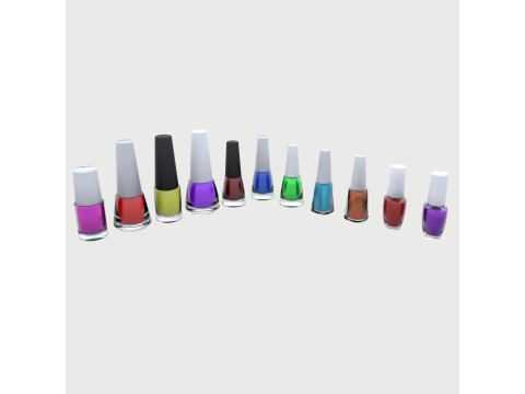 Nail polish set Modelo 3D