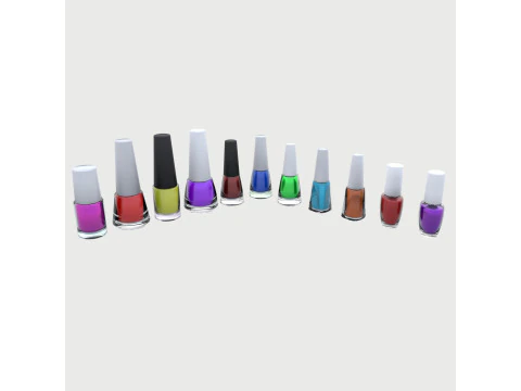 Nail polish set 3D Model