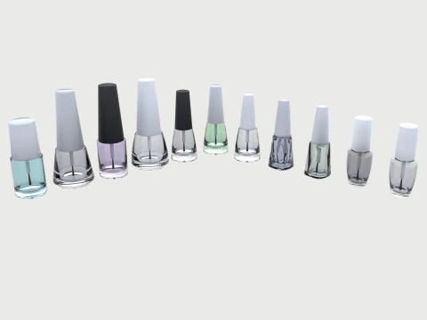 Nail polish set 3D Model