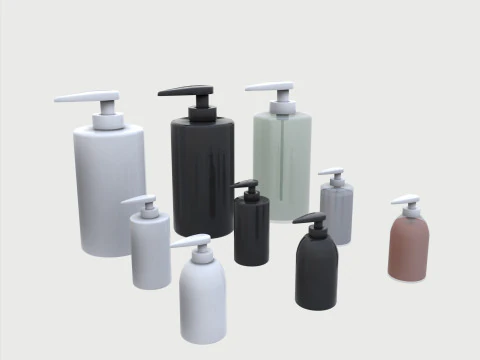 Soap bottle mockup 3D Model