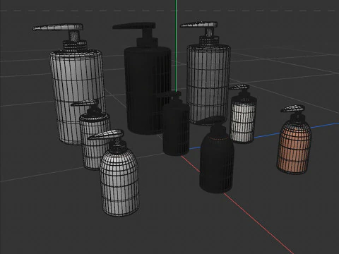 Soap bottle mockup 3D Model