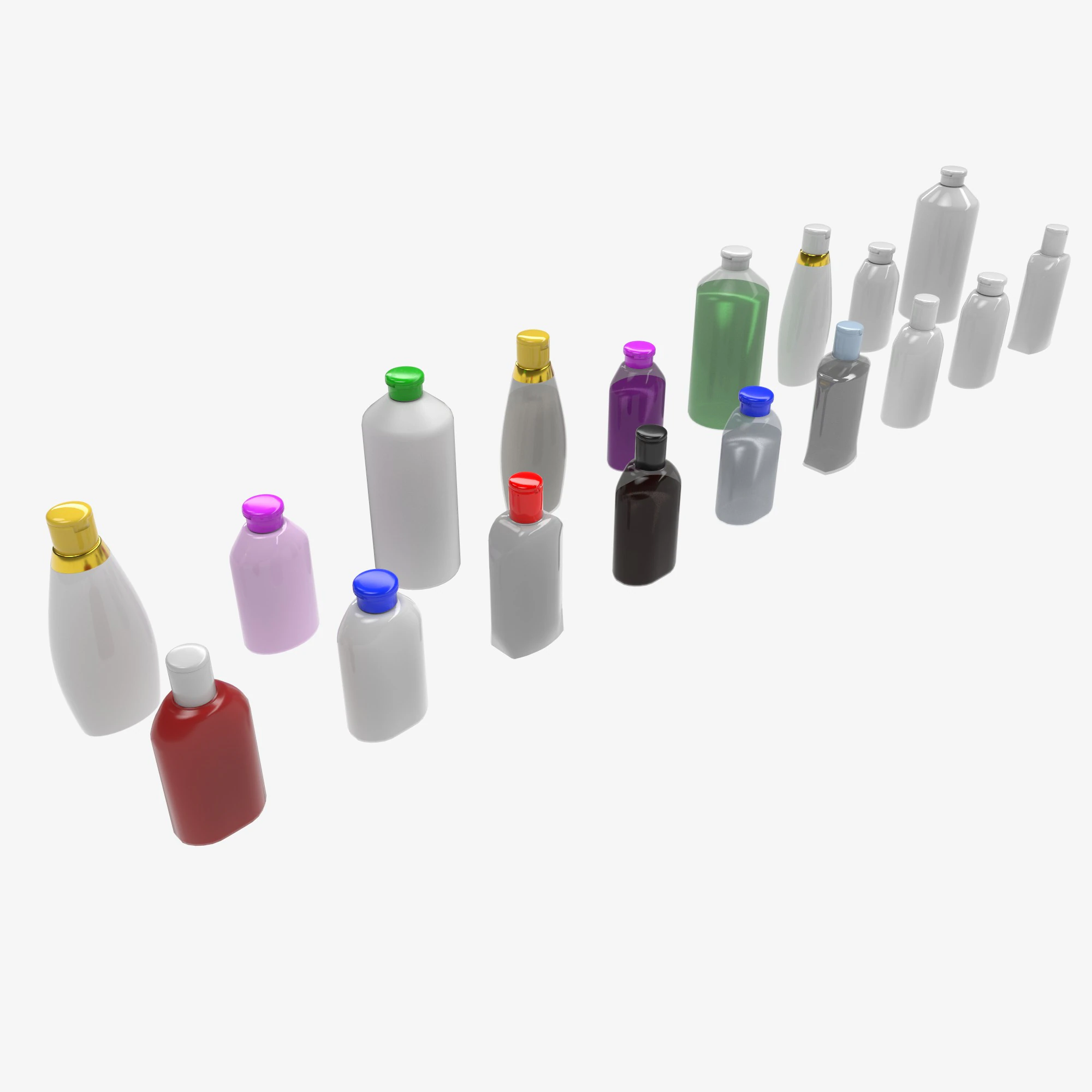 Mockup di bottiglia di shampoo Modello 3D .c4d .max .obj .3ds .fbx .stl .blend 