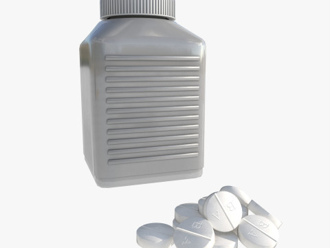 Set of pill bottles 3D Модель