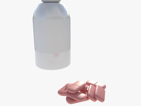 Set of pill bottles 3D Модель