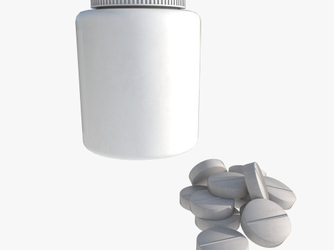 Set of pill bottles 3D Модель