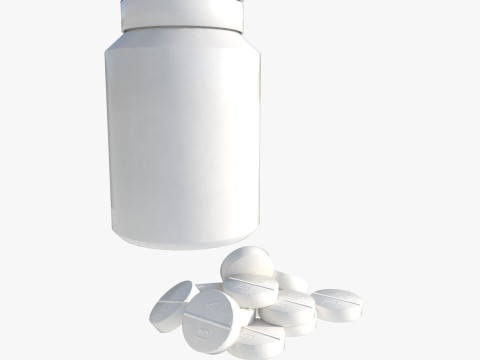 Set of pill bottles 3D Модель