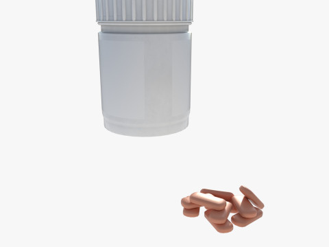 Set of pill bottles 3D Модель