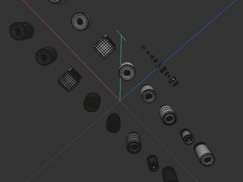 Set of pill bottles 3D Модель
