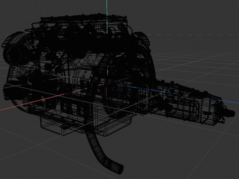 8 cylinder truck engine 3D Model