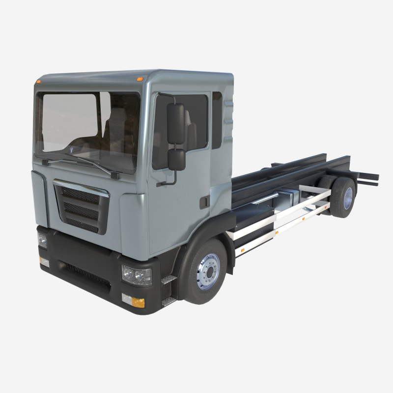 2-axle truck 3D Model .c4d .max .obj .3ds .fbx .stl .blend