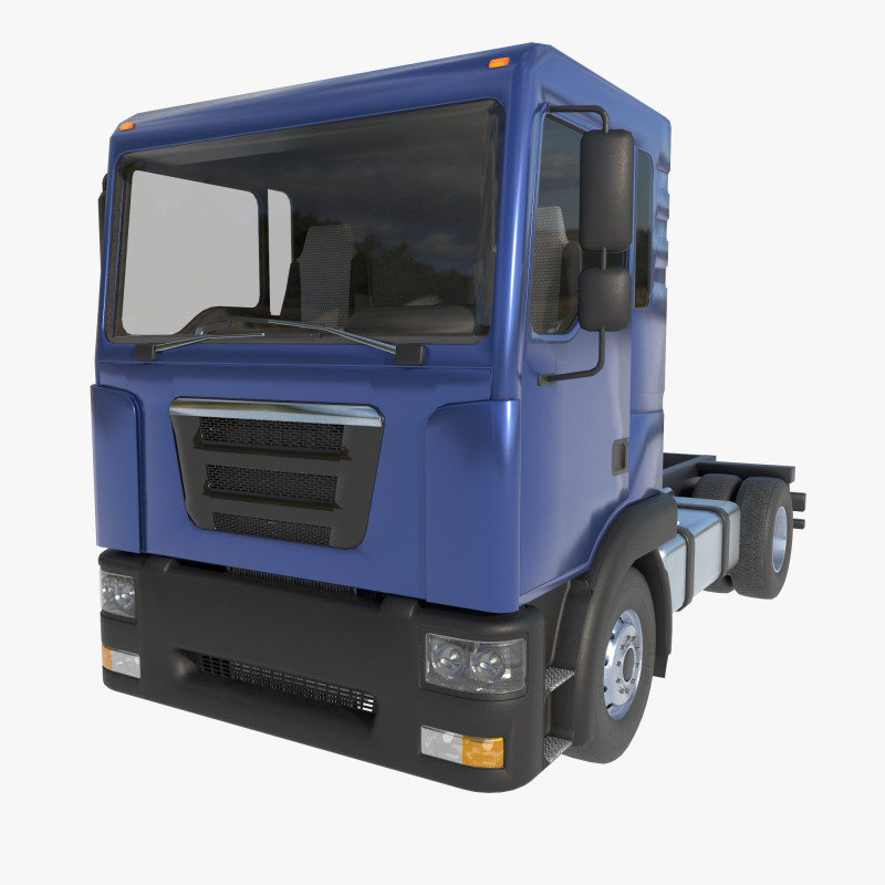 2-axle truck tractor 3D Model .c4d .max .obj .3ds .fbx .stl .blend 