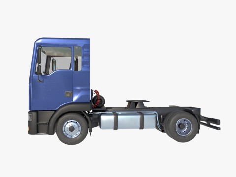 2-axle truck tractor 3D Model