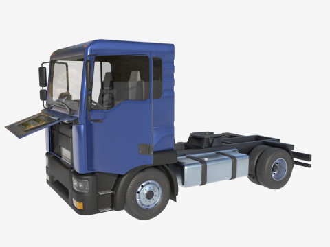 2-axle truck tractor 3D Model