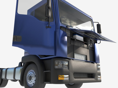 2-axle truck tractor 3D Model