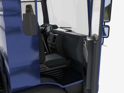 2-axle truck tractor 3D Model