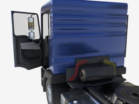2-axle truck tractor 3D Model