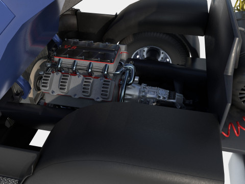 2-axle truck tractor 3D Model