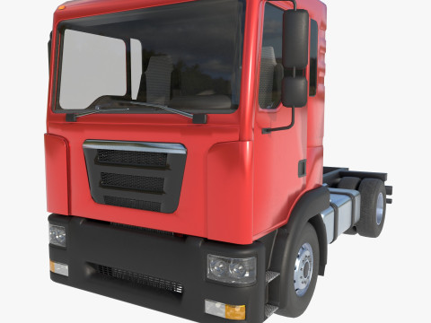 2-axle truck tractor 3D Model