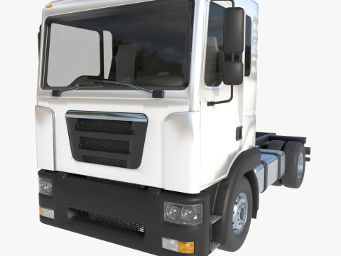 2-axle truck tractor 3D Model