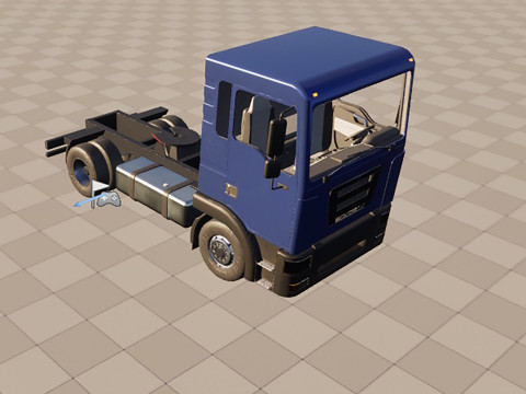 2-axle truck tractor 3D Model