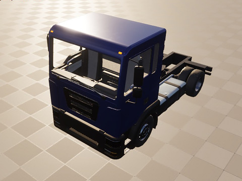2-axle truck tractor 3D Model