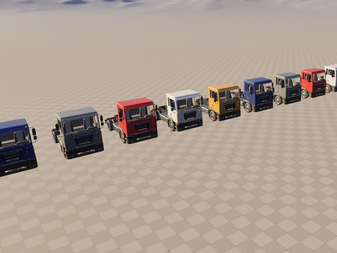 2-axle truck tractor 3D Model
