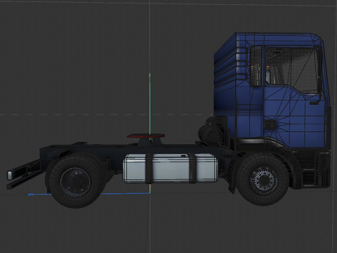 2-axle truck tractor 3D Model