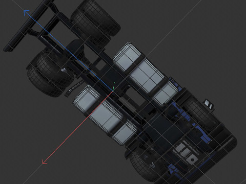 2-axle truck tractor 3D Model
