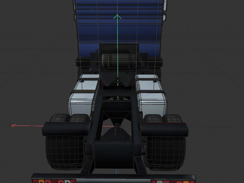 2-axle truck tractor 3D Model