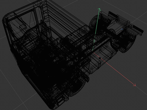 2-axle truck tractor 3D Model