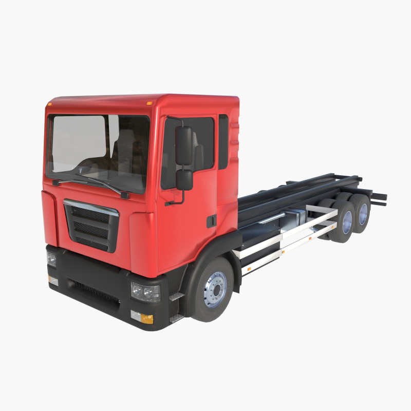 3-axle truck 3D Модель .c4d .max .obj .3ds .fbx .stl .blend 