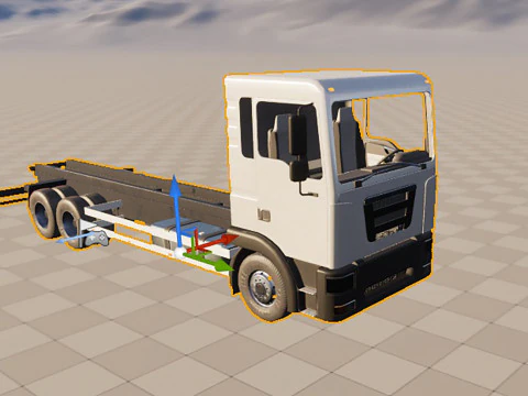 3-axle truck 3D Model
