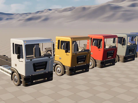 3-axle truck 3D Model