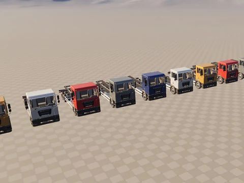 3-axle truck 3D Model