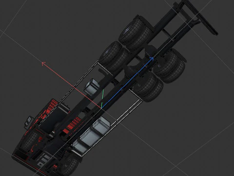 3-axle truck 3D Model