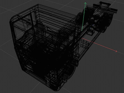 3-axle truck 3D Model