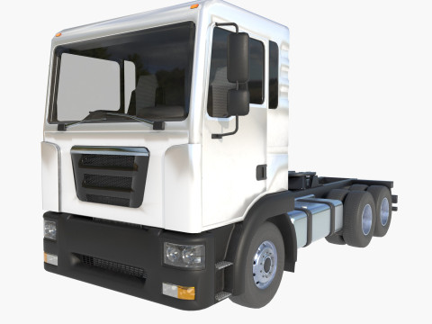 3-axle truck tractor 3D 모델