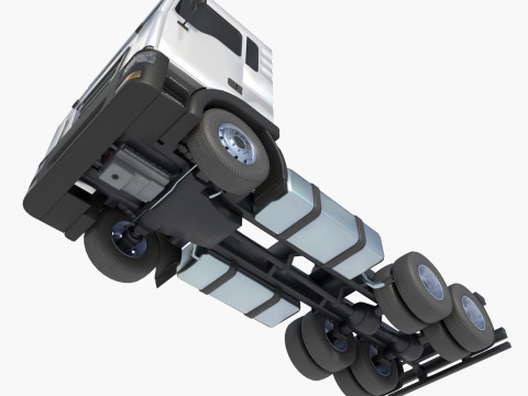 3-axle truck tractor 3D Model