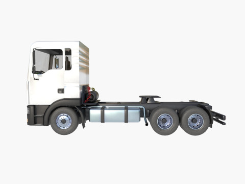 3-axle truck tractor 3D Model