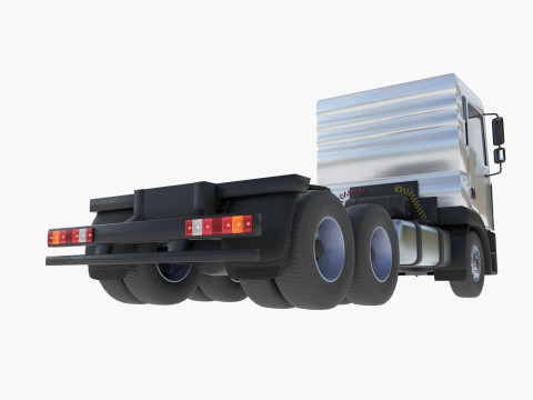 3-axle truck tractor 3D Model