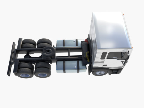 3-axle truck tractor 3D Model