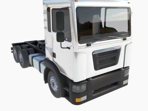 3-axle truck tractor 3D Model
