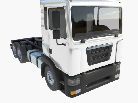 3-axle truck tractor 3D Model