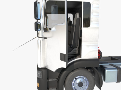 3-axle truck tractor 3D Model