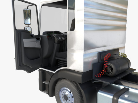 3-axle truck tractor 3D Model