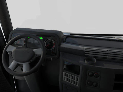 3-axle truck tractor 3D Model