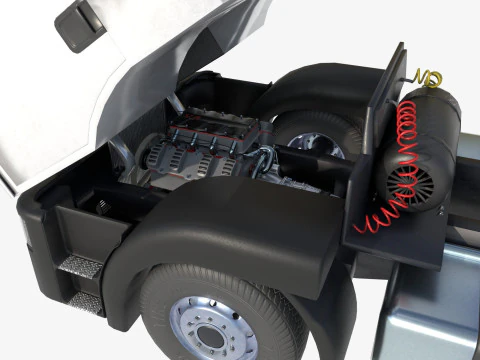 3-axle truck tractor 3D Model
