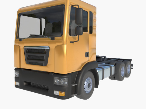 3-axle truck tractor 3D Model