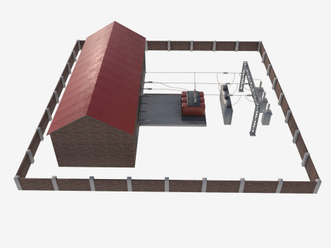 Traction substation 3D Model